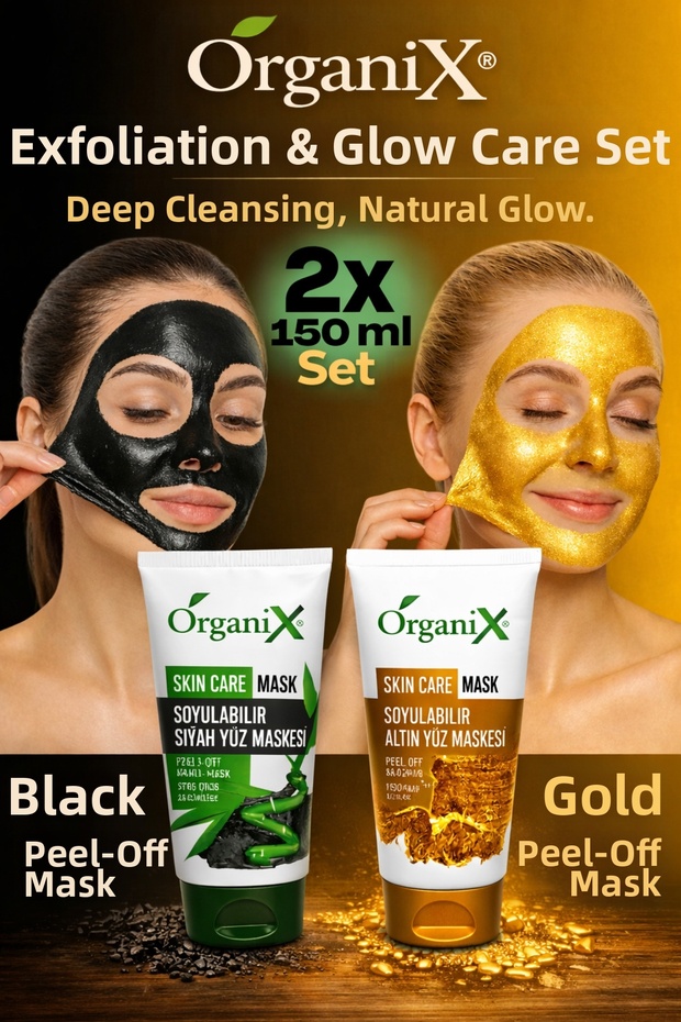 Peel-Off Blackhead & Gold Mask – Pore Purifying Skin Cleanser 2X150 ml