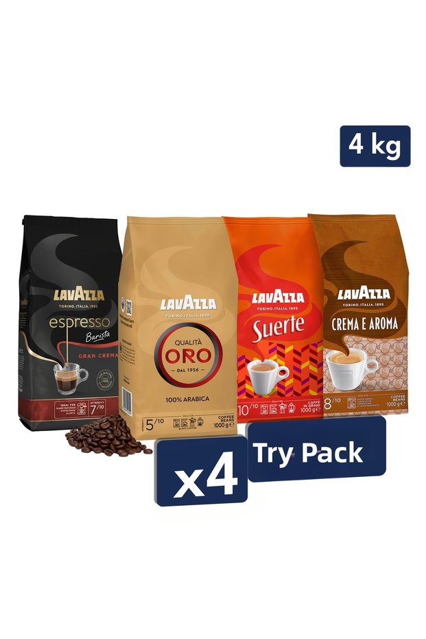 Qualità Oro + Suerte + Crema E Aramo + Espresso Barista Gran Crema Whole Coffee (1000g)