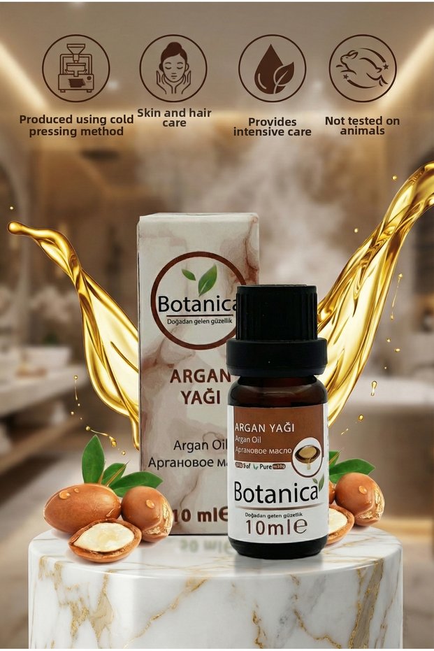 100% Pure Cold Pressed Argan Oil 10 ml - Repairing Damaged Hair and Anti-Aging Skin Care