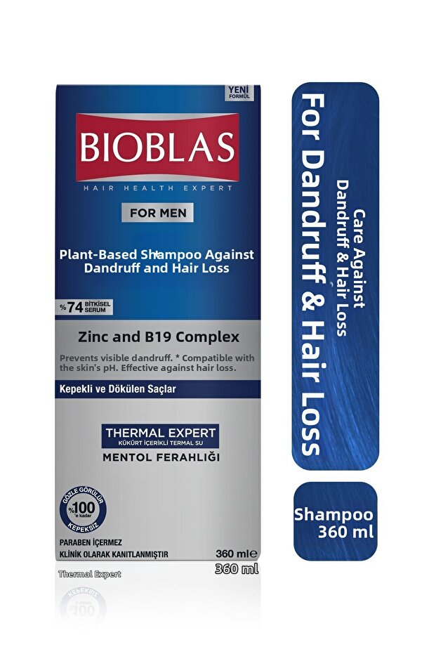 Thermal Expert Men 360 Ml Shampoo - Anti-Dandruff and Hair Loss
