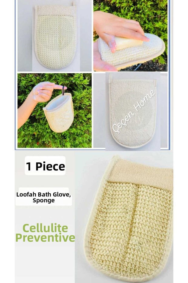 1 Piece Towel Glove Body Washcloth, Pouch Natural Massage Bath Scrub, Washcloth Handheld Scrub