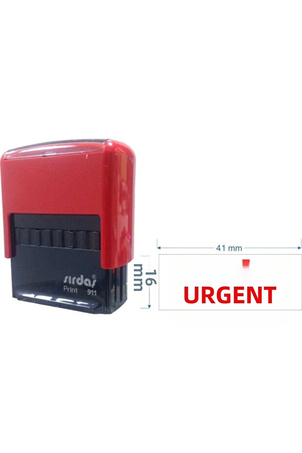 ماكينة ختم باللباد الأحمر مع علامة 911 EMERGENCY