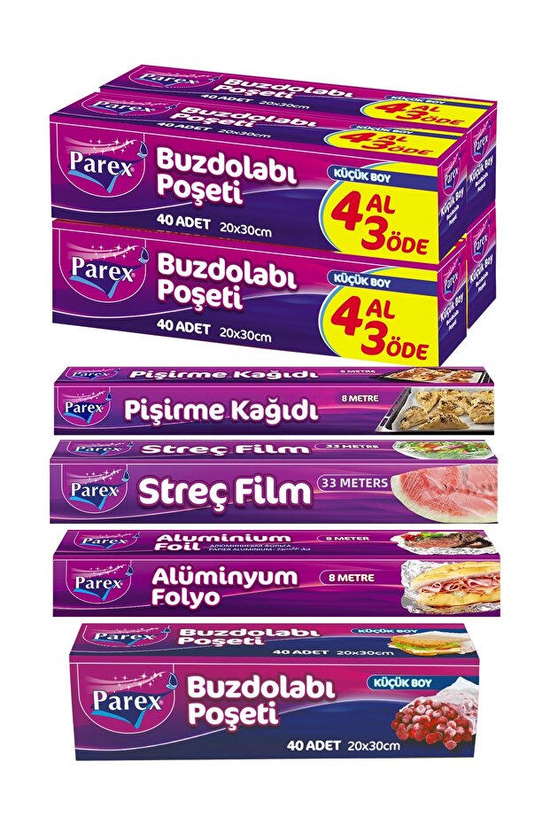 Refrigerator Bag, Cling Film, Baking Paper and Aluminum Foil Package