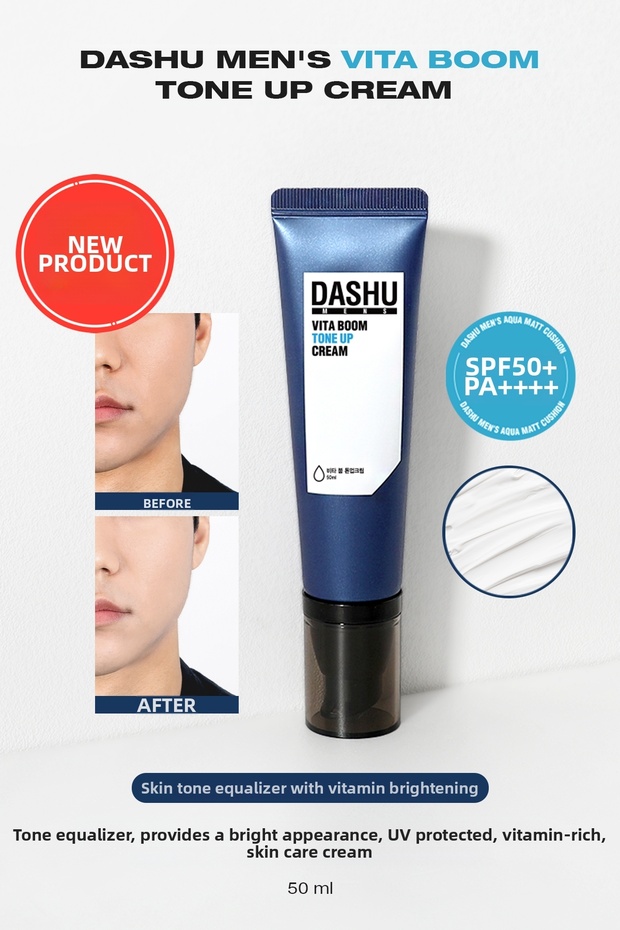 Cream Mens Vita Boom Tone up Cream Spf50+ Pa++++ Offering Uv Protection and a Bright Appearance