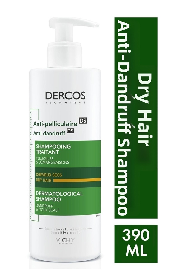 Dercos 390ml - Shampoo with Anti-Dandruff, Dry Scalp, Dandruff and Repetitive Dandruff Effect