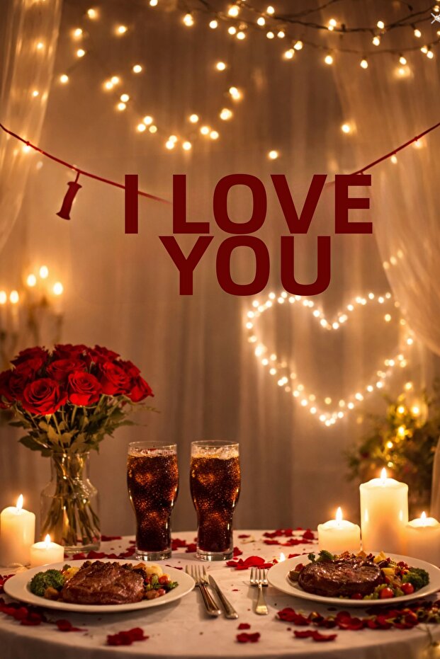 1 Piece 100cm Red I Love You Felt Writing, Romantic Ornament