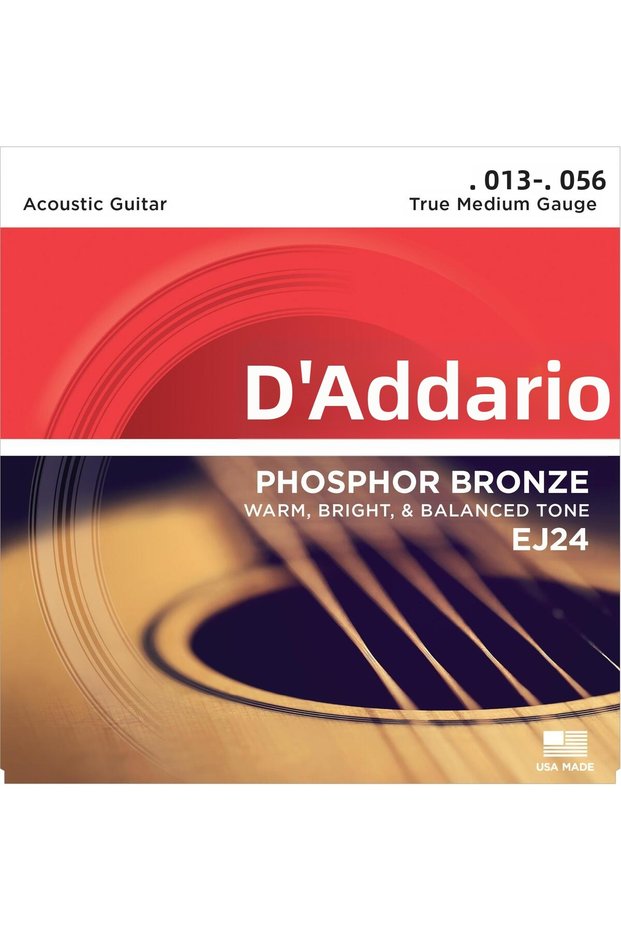 Ej24 Acoustic Guitar String Set, 13-56 True Medium, Phosphor Bronze