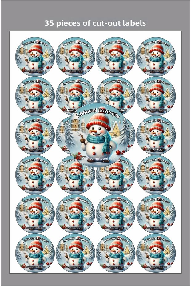 Good Holidays Written Adhesive Sticker, Sticker Set 35 Pieces