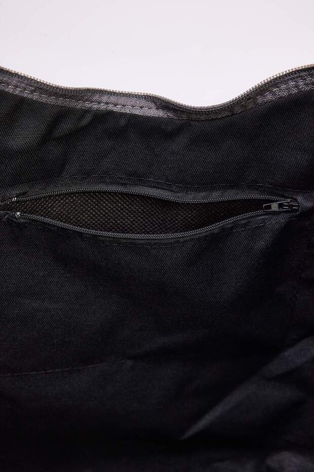 Gri Örgü Desenli Büyük Maxi Tote Kadın Maksi Boy Omuz Çantası TAKAW26OC00045 - 5