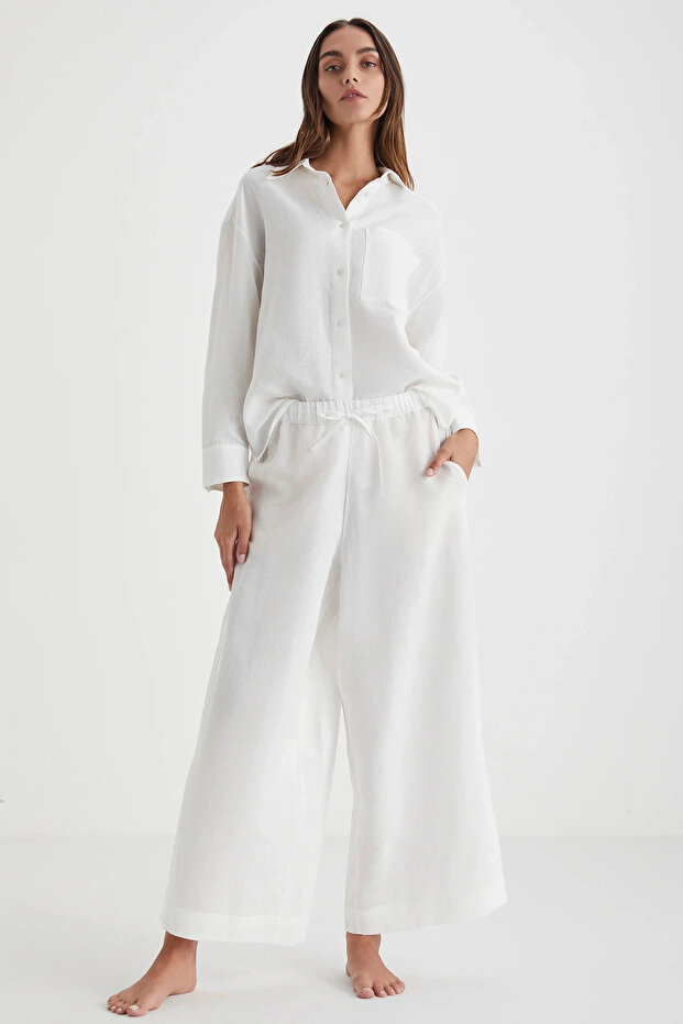 Linen shirt suit