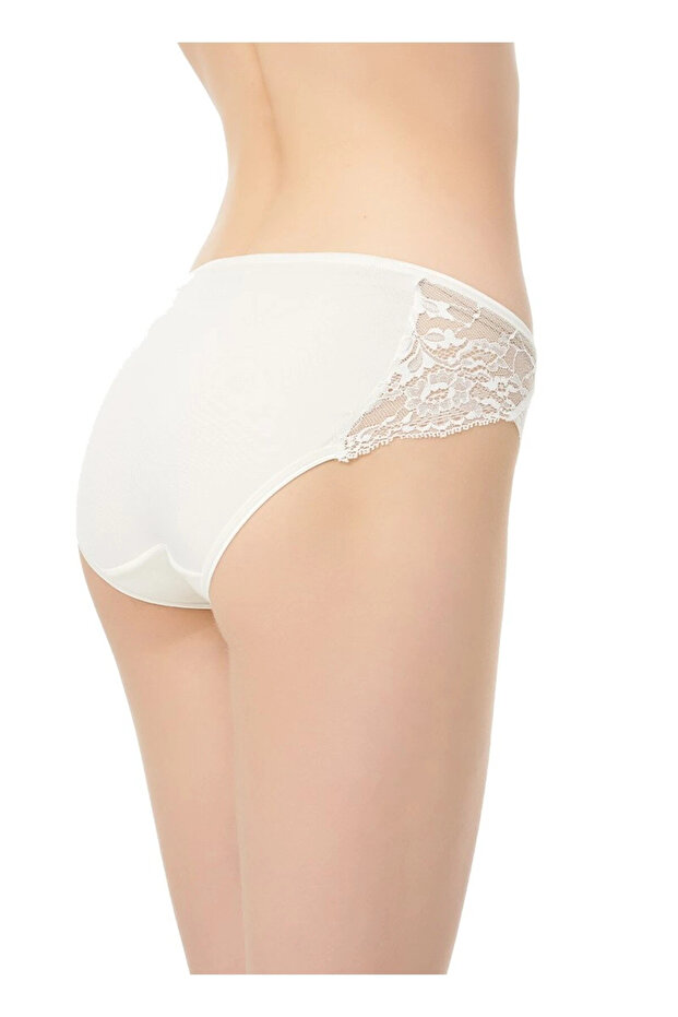 Kadın Modal Elastan Slip 1448 - Krem - 2