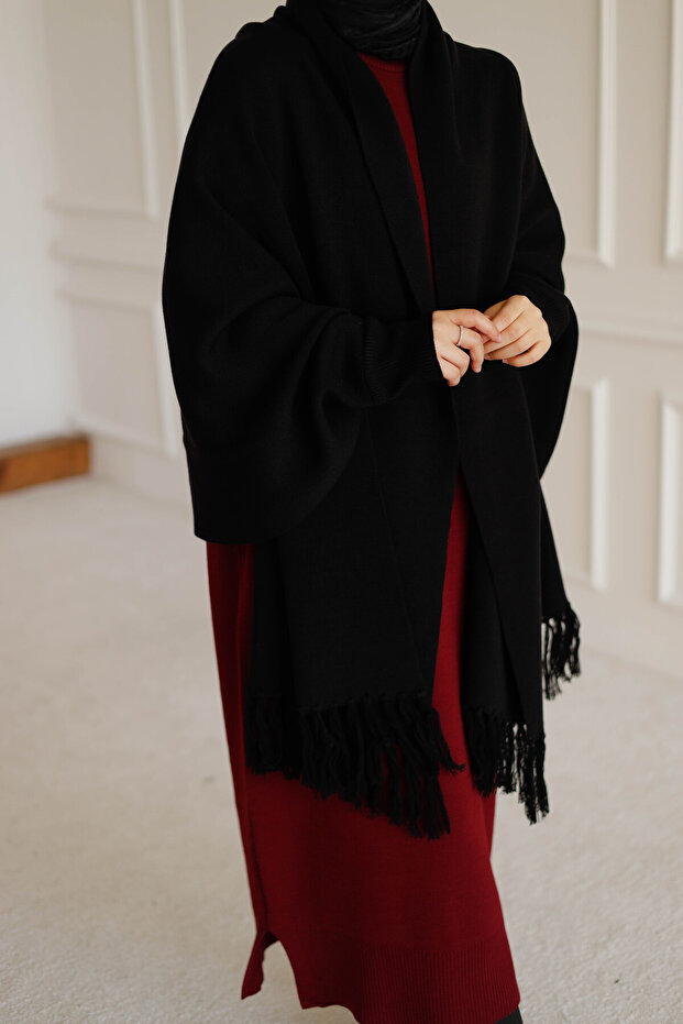 Triko Şal Panço - 9