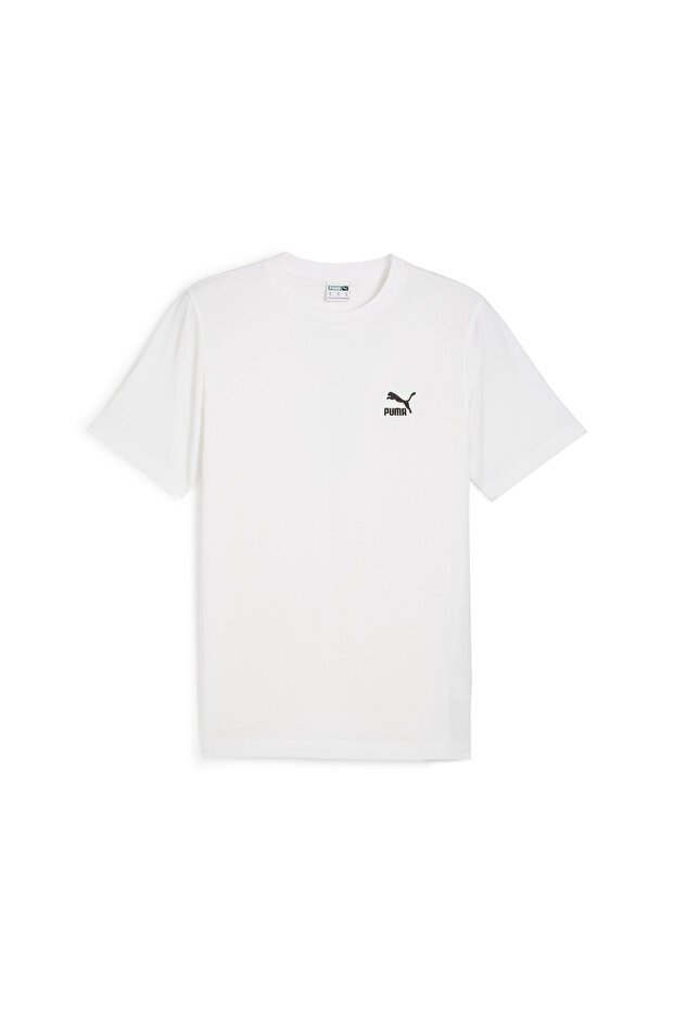 تي شيرت رجالي كلاسيكي بشعار صغير - أبيض - 1
