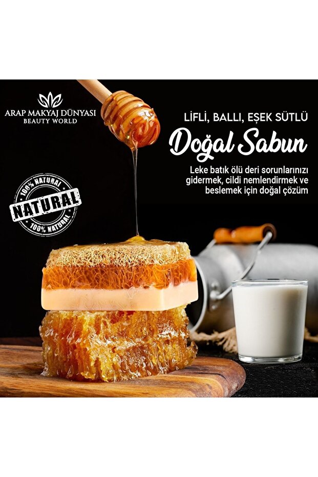 Lifli Ballı Eşek Sütlü El Yapımı Sabun 120 Gr - Eşşek Sütlü - 4