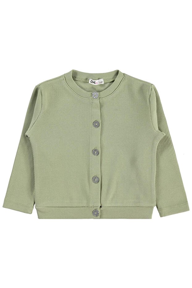 Girl's Cardigan for Ages 2-5 - Green