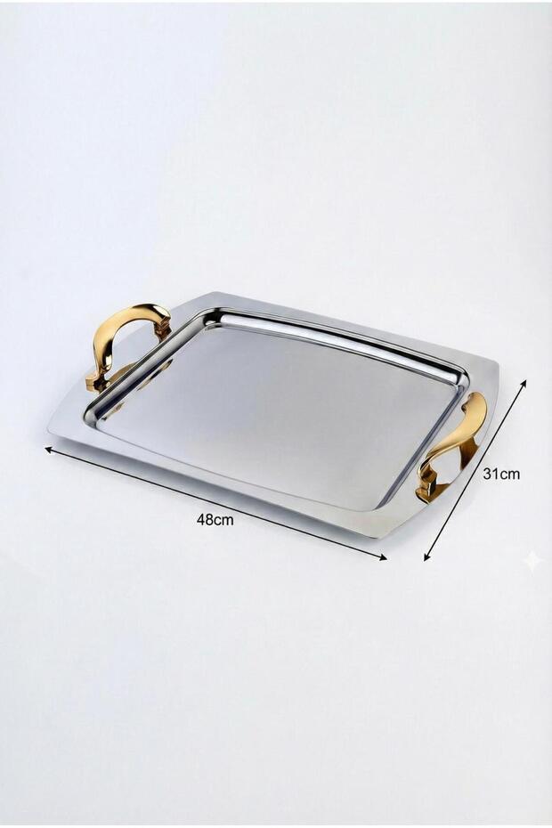 Hüma Tea Tray Plain Gold - 2