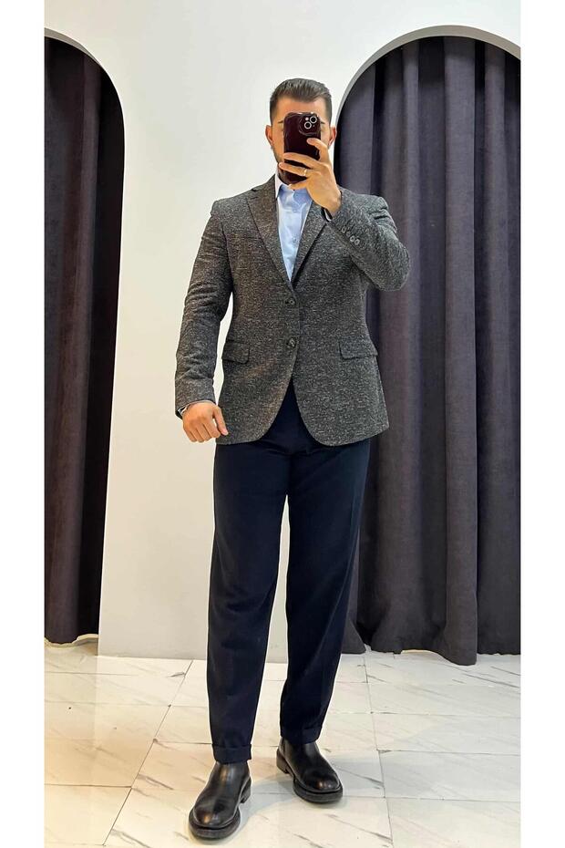Regular Fit Blazer Ceket - 3