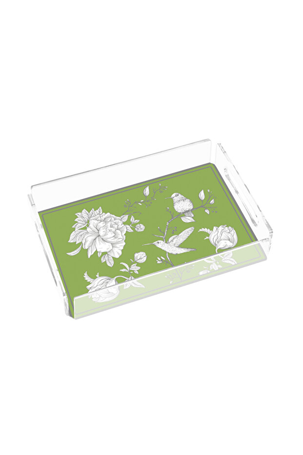 Rose Glow Green 25X17 Plexiglass Tray