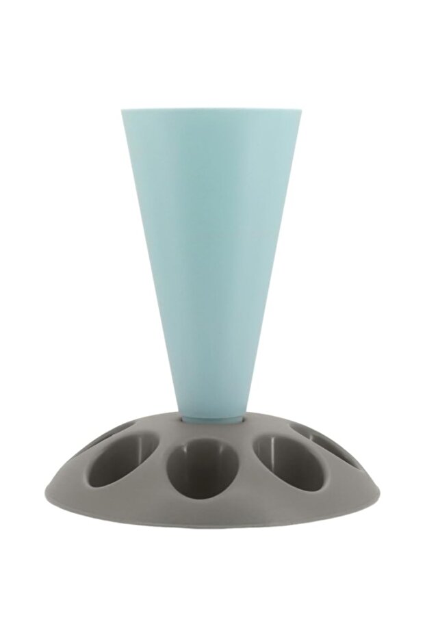 Blue Piping Bag Nozzles Storage Rack Stand With 8 Slots Large Capacity Plastic Pastry Bag Piping Ba