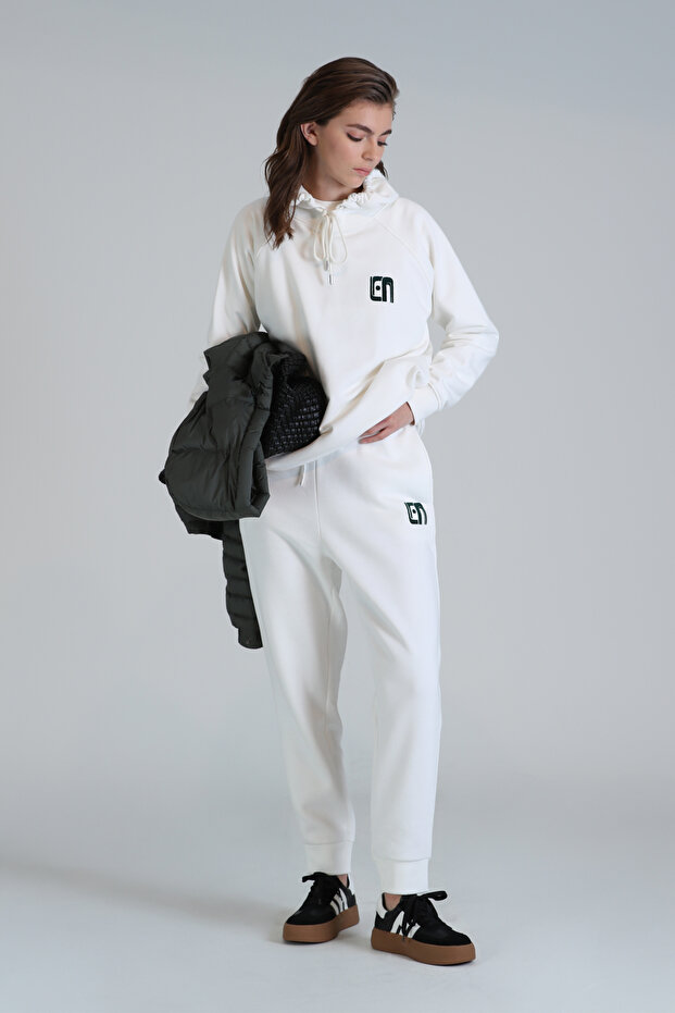 Nıce Örme Kadın Eşofman Altı Kırık Beyaz - 3