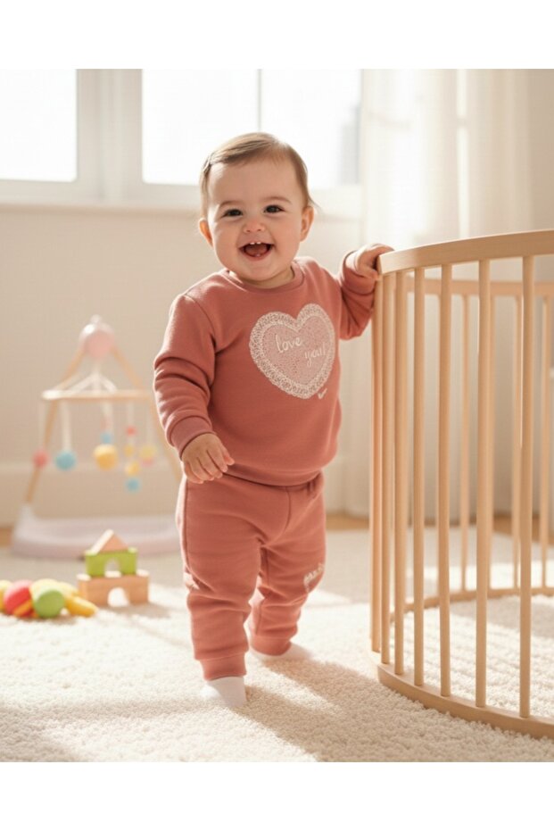 Heart Printed Tracksuit Set