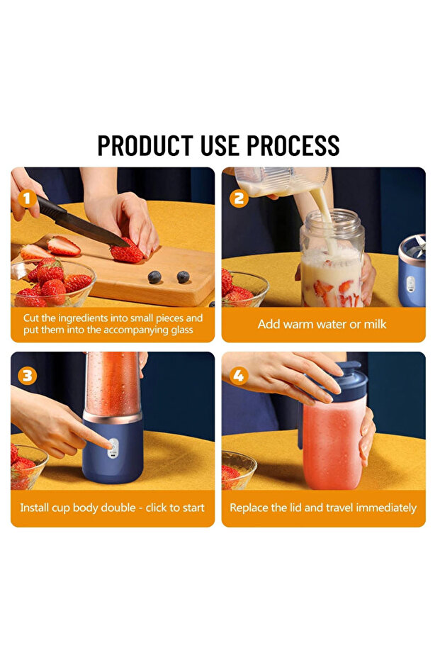 Mini Blender electric multifunctional cupa portabila - 5