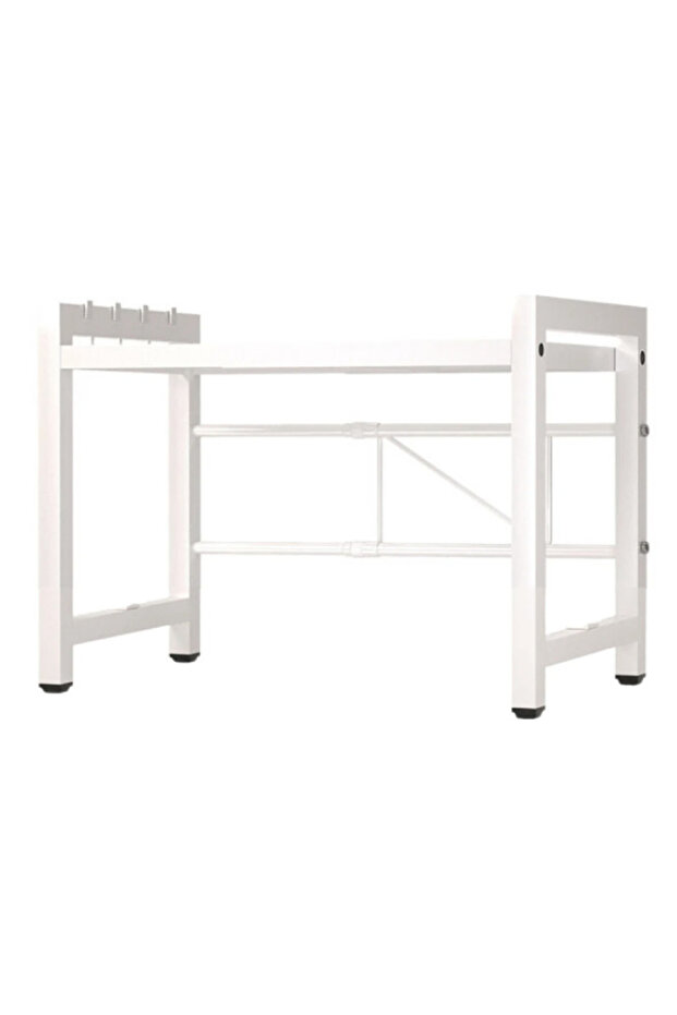 Extendable kitchen shelf, height adjustable shelf, WHITE - 7