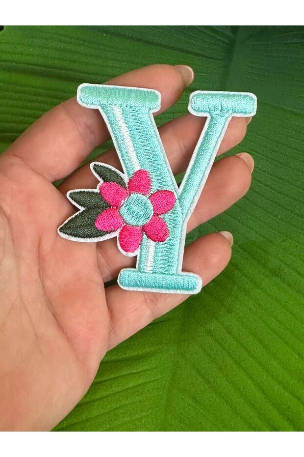 7X6 cm Iron-On Embroidery Letter Y Embroidery Patch