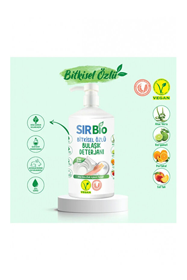 Bitkisel Özlü Elde Bulaşık Deterjanı 1000 ml Pompalı Şişe - 2