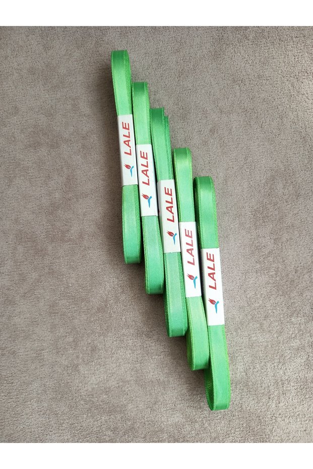 Pistachio Green 1 cm Satin Ribbon (5 Balls) Set Ribbon (5 X 10 Mt = 50 Meters)