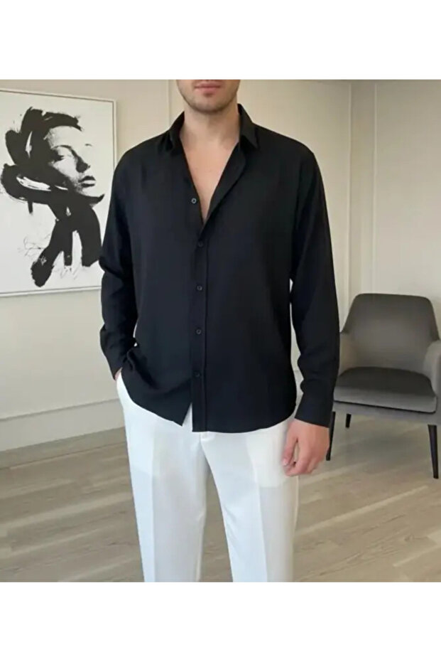 Oversize Rahat Kalıp Gömlek - 3