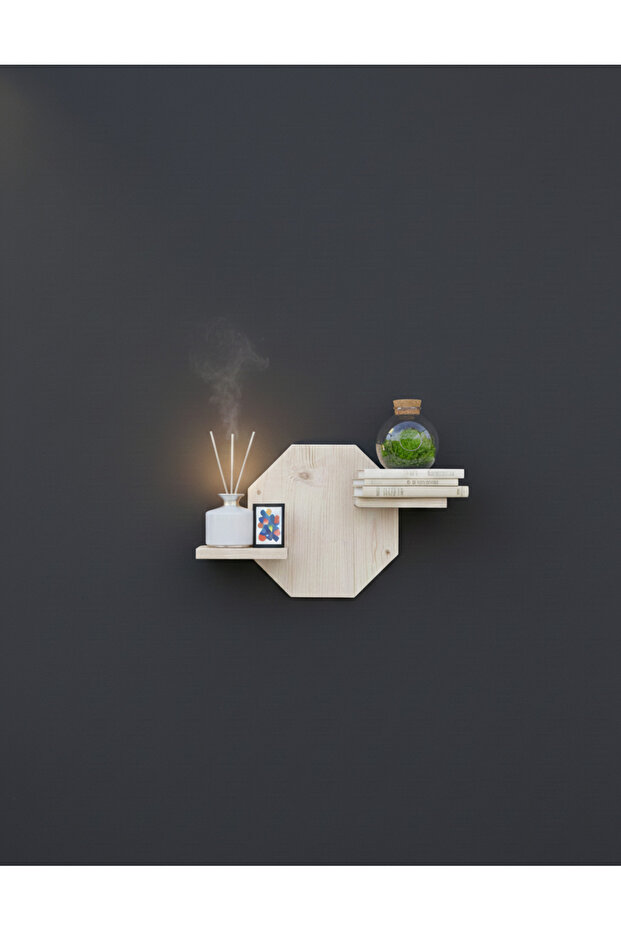 Ahşap duvar rafı - 1