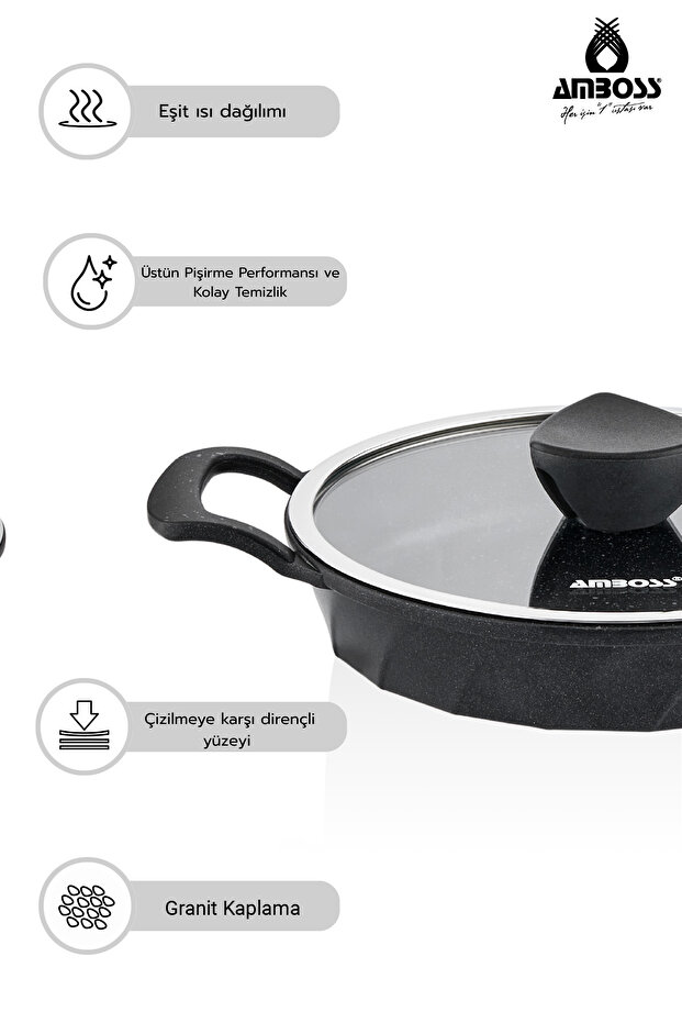 Kuvars 8 Parça Döküm Tencere Tava Sahan Seti - 2