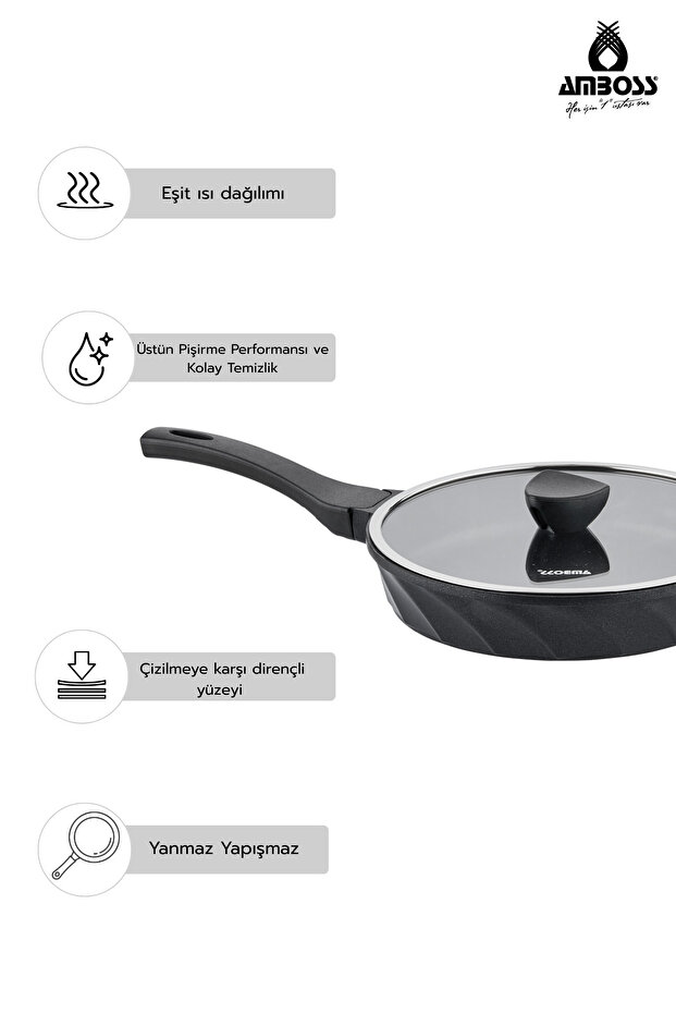 Kuvars 8 Parça Döküm Tencere Tava Sahan Seti - 3