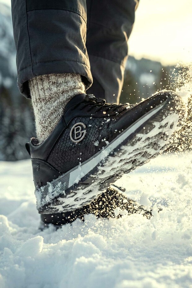 Genuine Leather Cold Resistant Furry Orthopedic Stylish Casual Men's Shoes