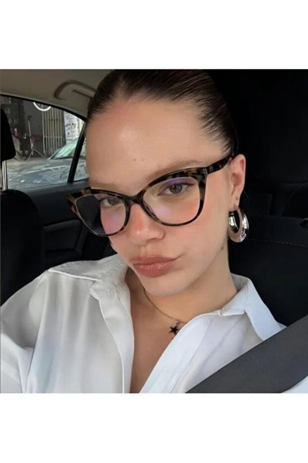 Lily Leopard Blue Light Protection Glasses Unisex Cateye Can Change Optical Compatible Glasses