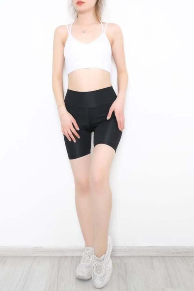 Women's Black Leggings, Swim Shorts and Everyday Use - Black