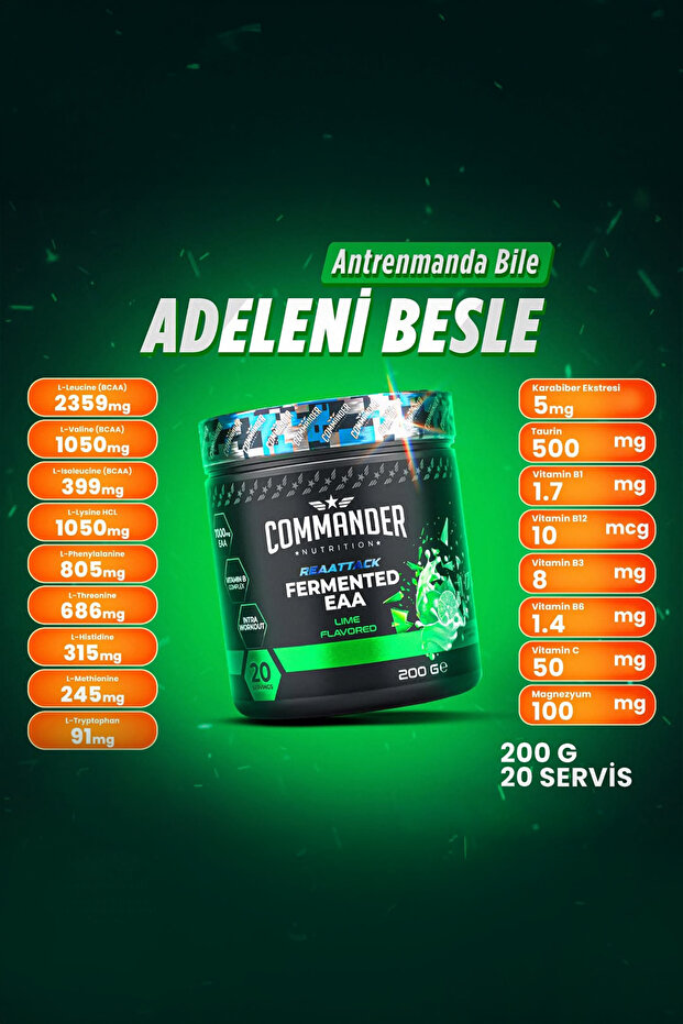 Fermente EAA Lime Aromalı 200g (20 Servis) - 8