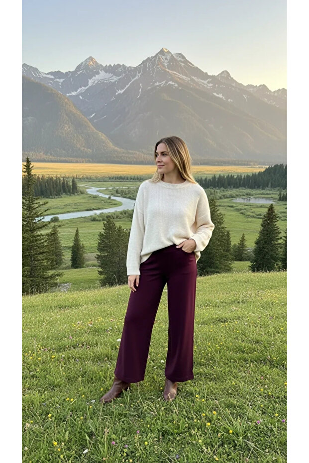 PANTOLON 002 BORDO - 3