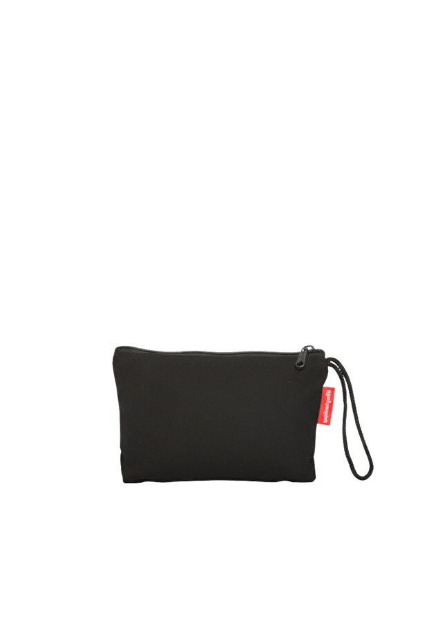 Siyah Clutch Bez Çanta - 1