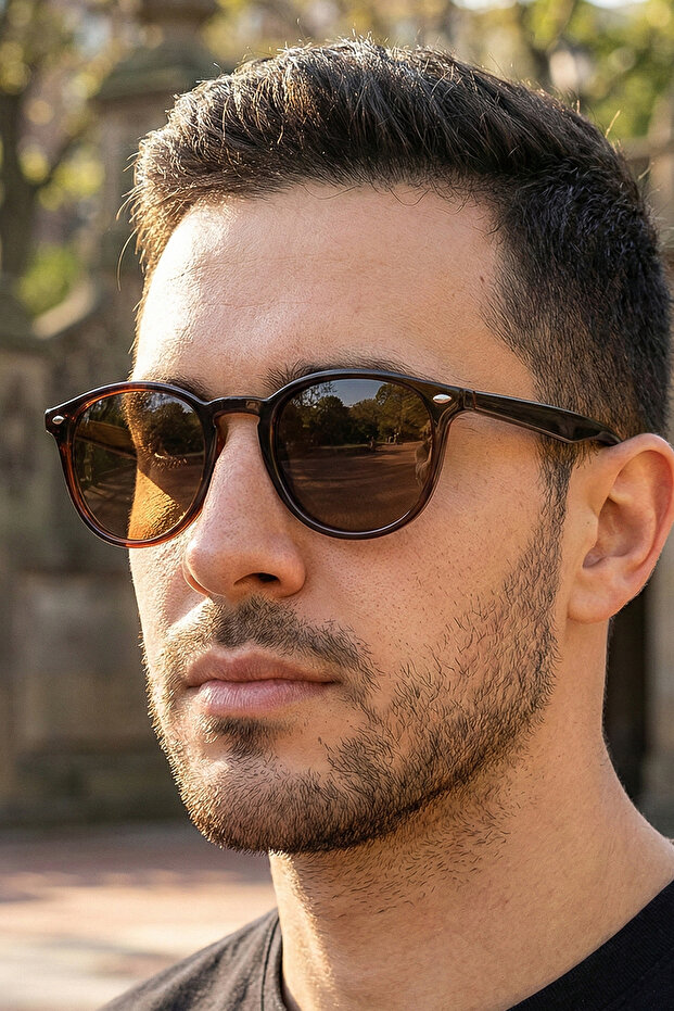 Unisex Brown Sunglasses with Polarized Lenses with Uv400 Protection 1354 C8484