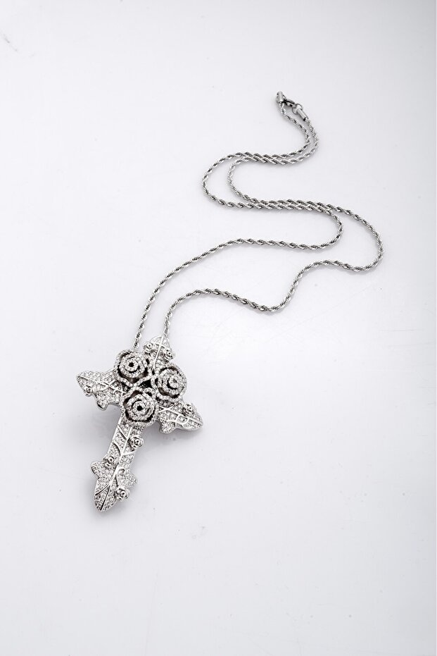 Iced Out Cross Kolye - 5