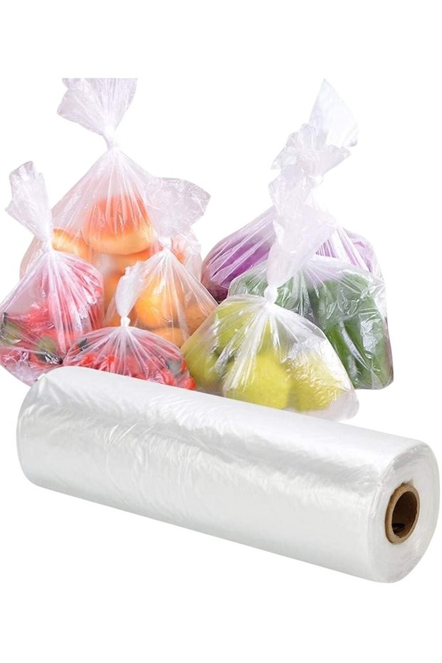 Transparent 1000 kg Food Bag Roll (25\"X35\") Multi-Purpose Freezer and Refrigerator Bag, Standard. 490 Pieces