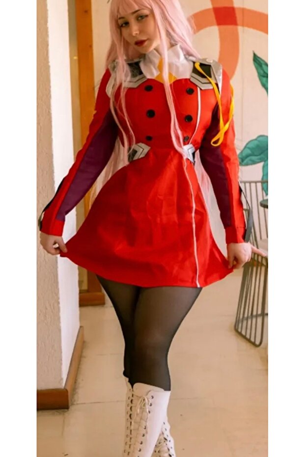Zero Two Cosplay Elbise - 4