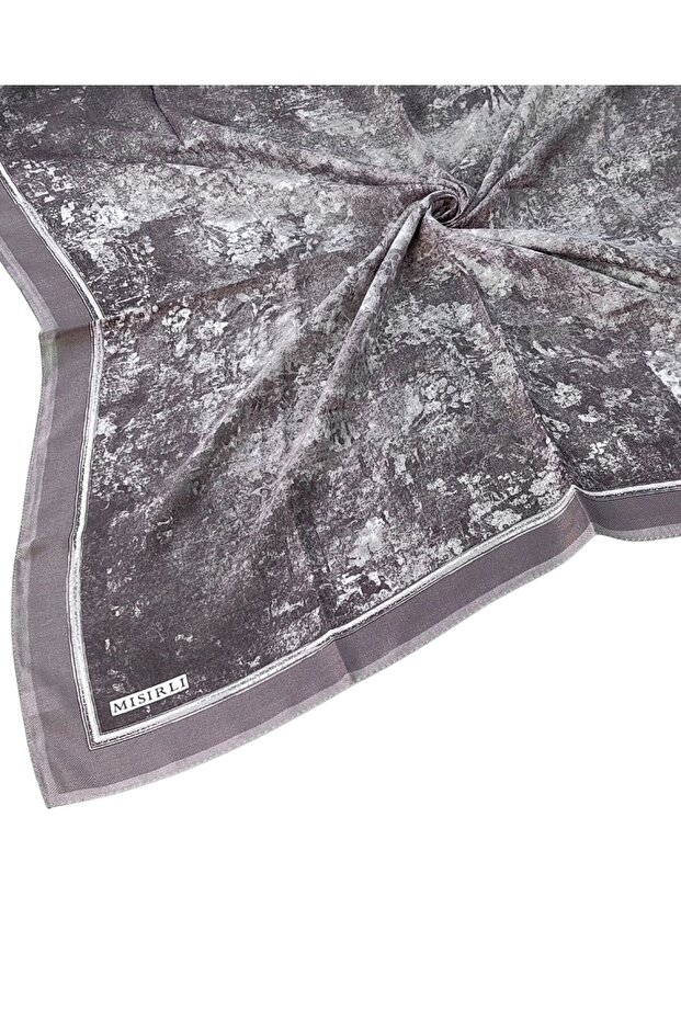 وشاح ذهبي شتوي بنمط سحابة - 1