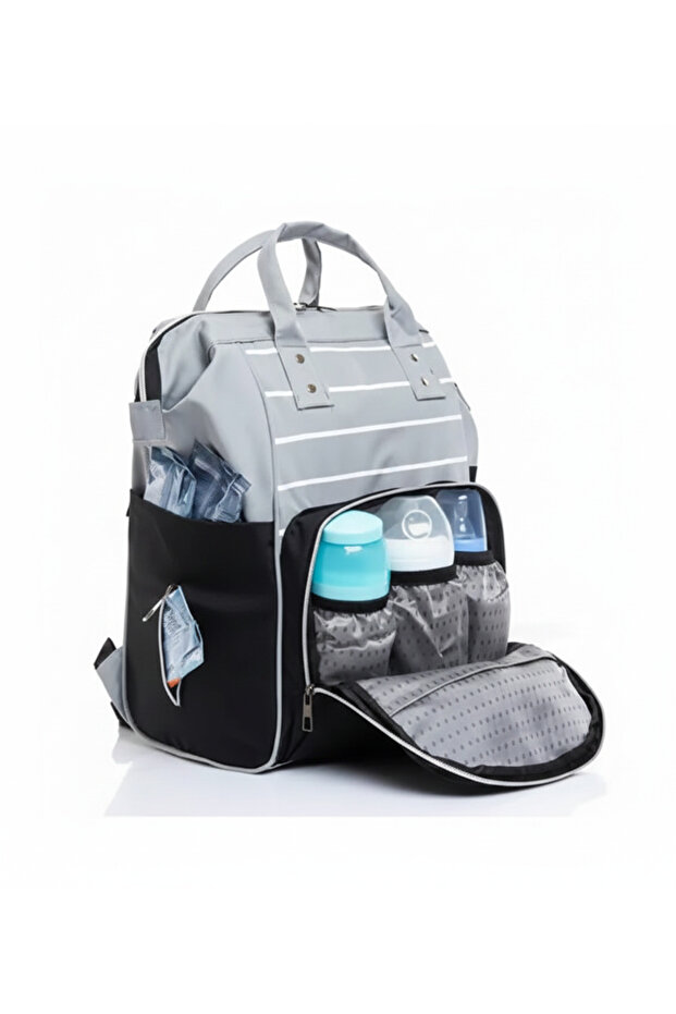 Mother Baby Care Backpack with Bottle Thermos and Liquid-Proof Hanger