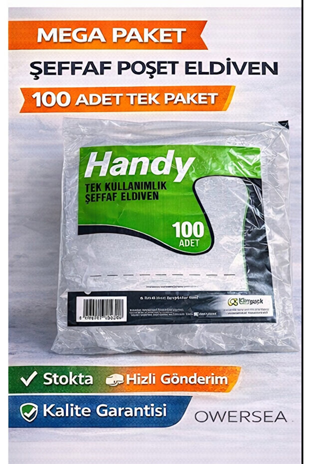 Şeffaf Eldiven Poşet Eldiven 1 Paket 100 Adet - 3