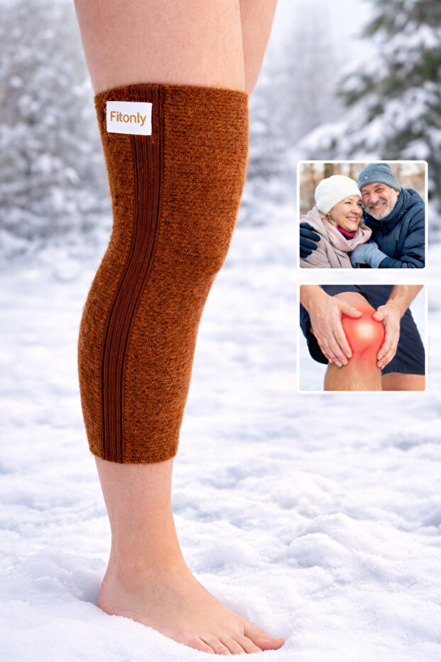 Natural Wool Thermal Calf and Knee Warmer – Effective Against Cold, Winter Unisex Leg Protector