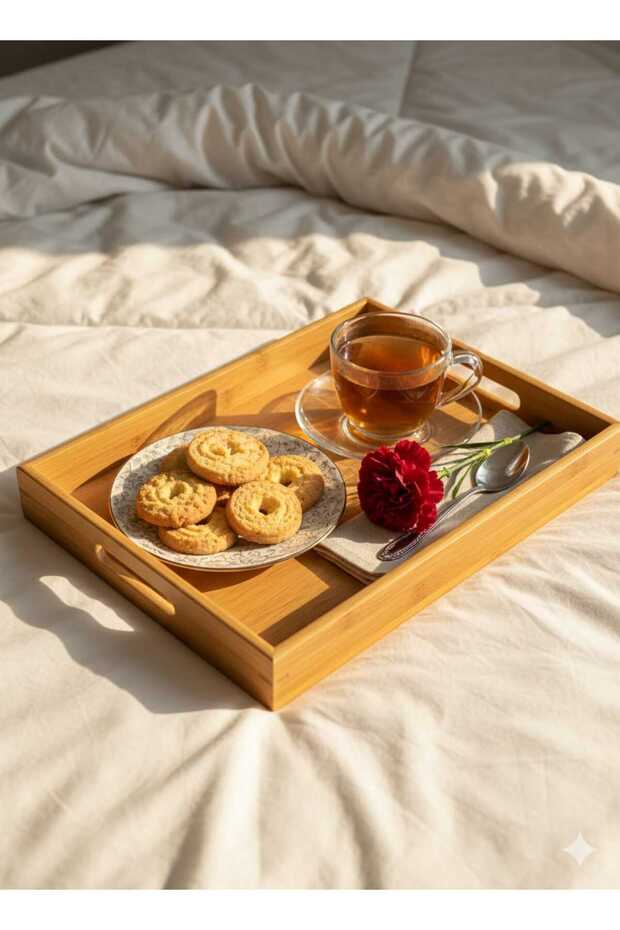 صينية تقديم مستطيلة من الخيزران الطبيعي 100% طراز MRK من بالسا مقاس 40 × 30