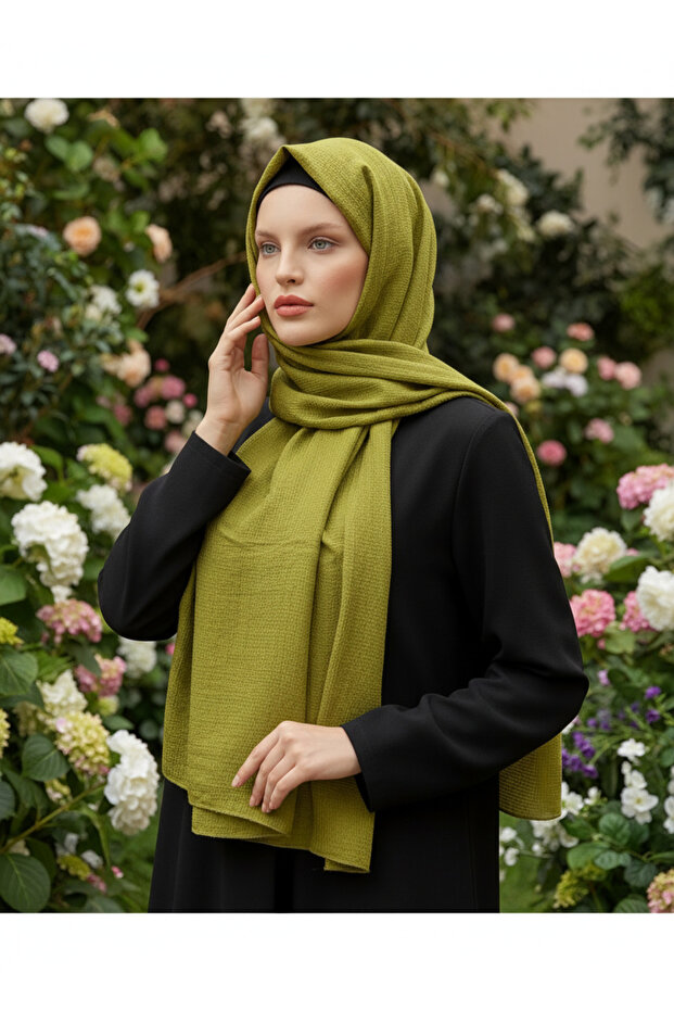 Moda Kaşmir Safir Pamuklu Şal - 1